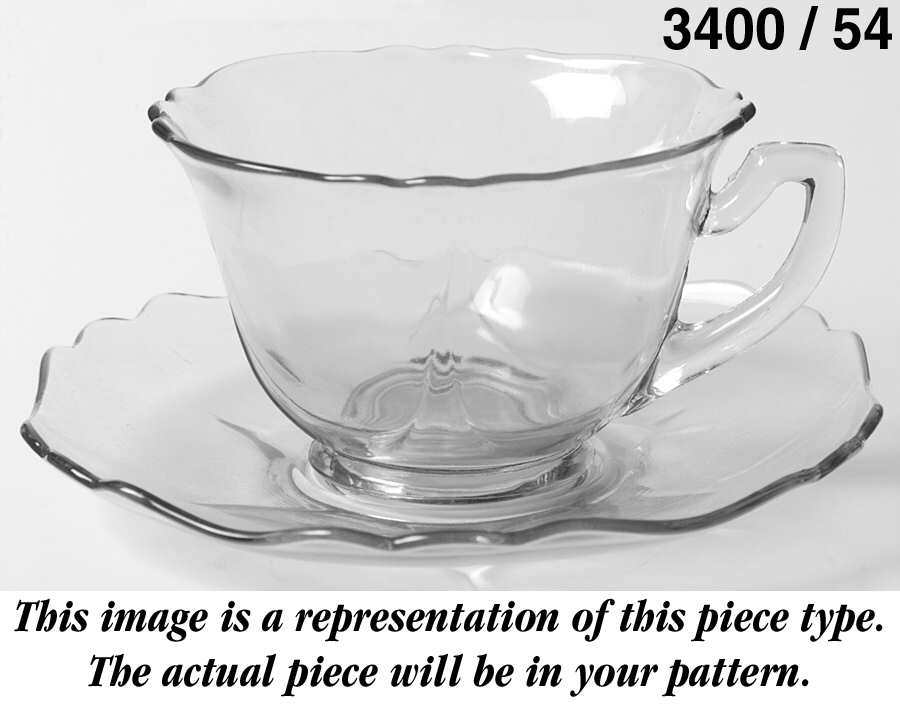 3400-1 Cup and Saucer Set (Shape 3500) by Cambridge-1