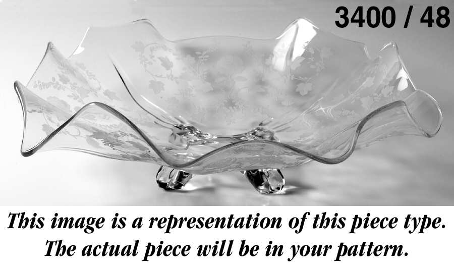 3400-1 3400 13" 4 Toed Fancy Edge Bowl by Cambridge-1