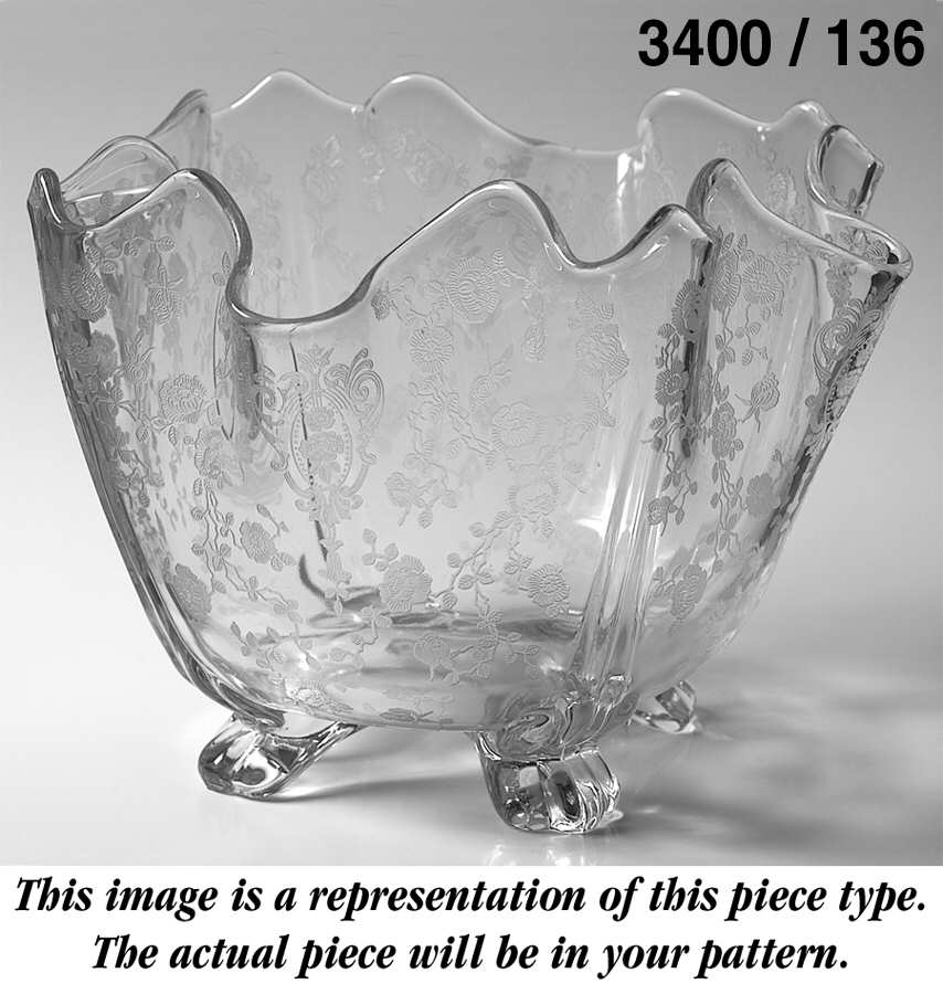 3400-1 3400 6" 4 Toed Fancy Edge Bowl by Cambridge-1