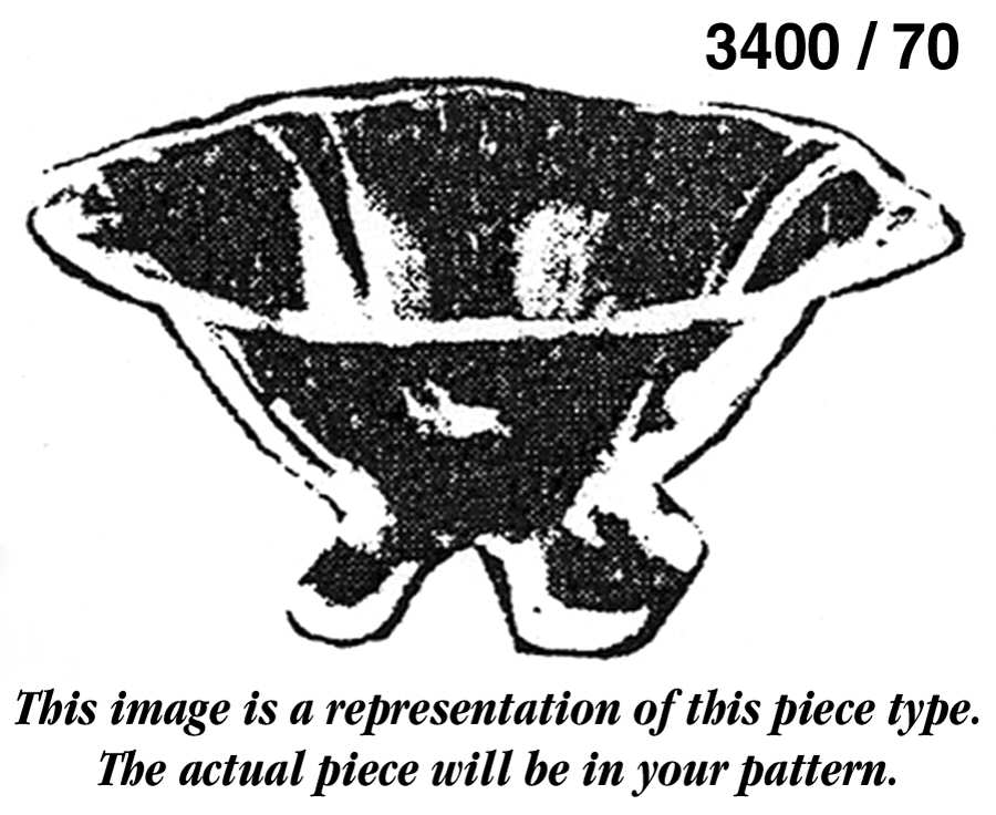 3400-1 3400 4 Toed Cranberry Bowl by Cambridge-1