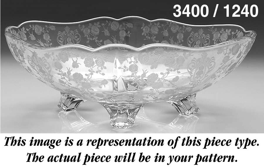 3400-1 3400 12" 4 Toed Oval Bowl by Cambridge-1