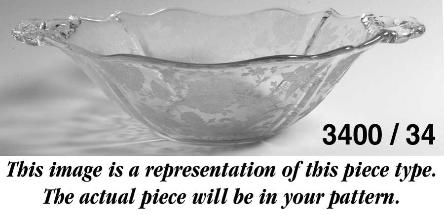 3400-1 9" Handled Bowl (3400 Shape) by Cambridge-1
