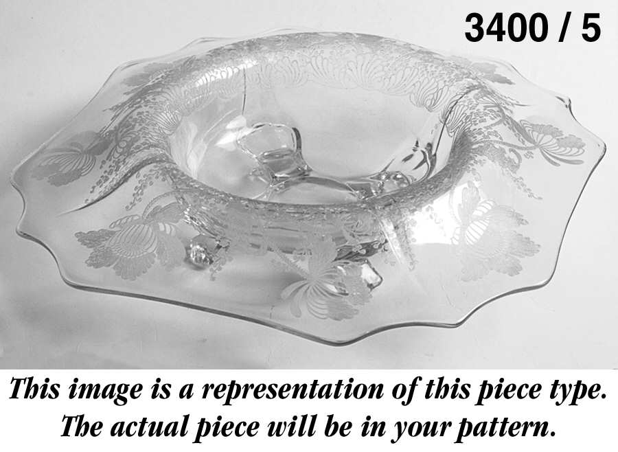 3400-1 3400 12" 4 Toed Rolled Edge Bowl by Cambridge-1