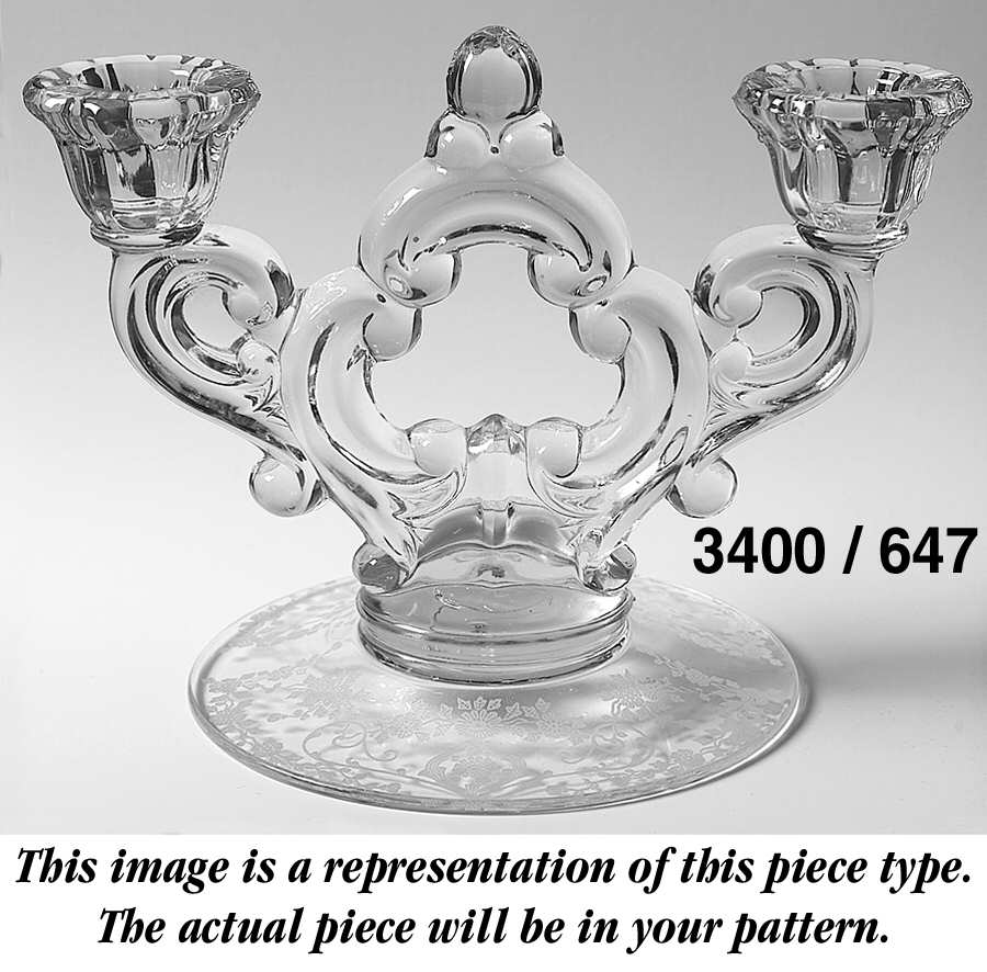 Adonis 3400/647 2 Light Candlestick (Round Base) by Cambridge-1
