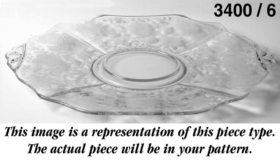 3400-1 Cheese & Cracker Plate-Shape 3400 by Cambridge-1