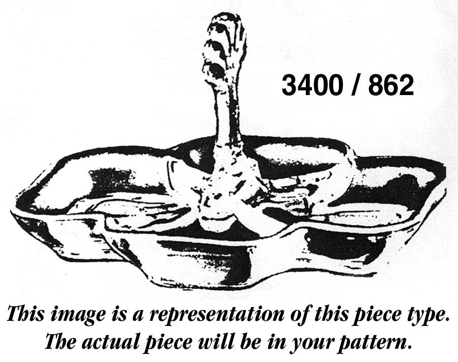 3400-1 3400 Four Part Relish with Center Handle by Cambridge-1
