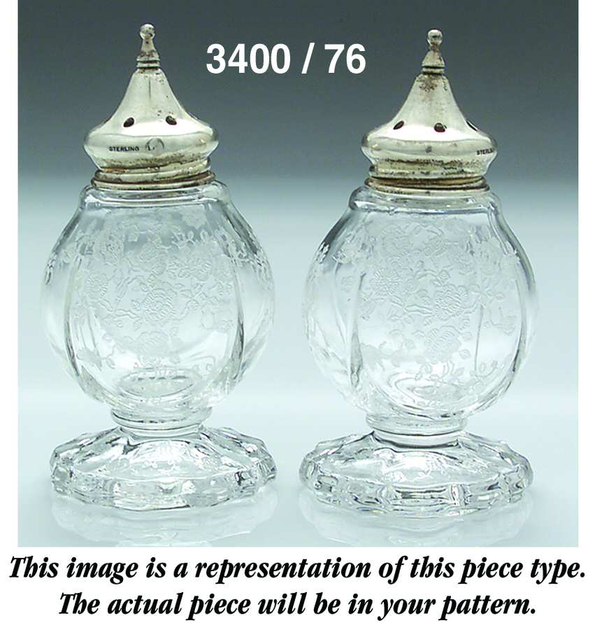 3400-1 3400/76 Footed Shaker Set with Metal Lids by Cambridge-1