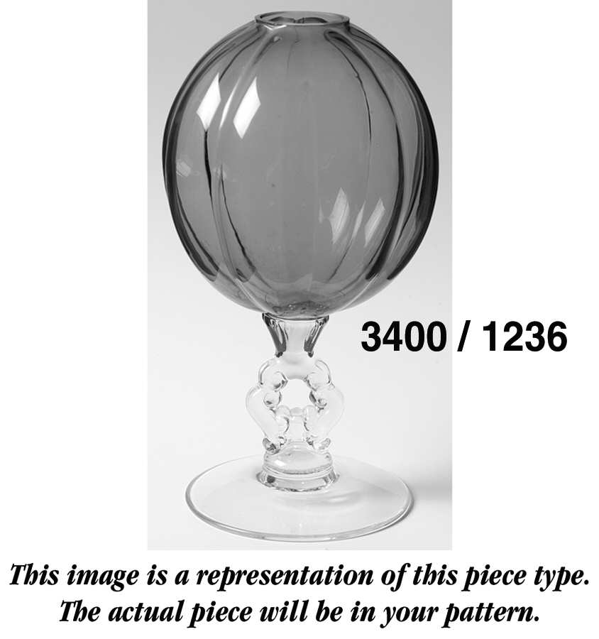 3400-1 #3400/1236 8" Footed Ivy Vase by Cambridge-1