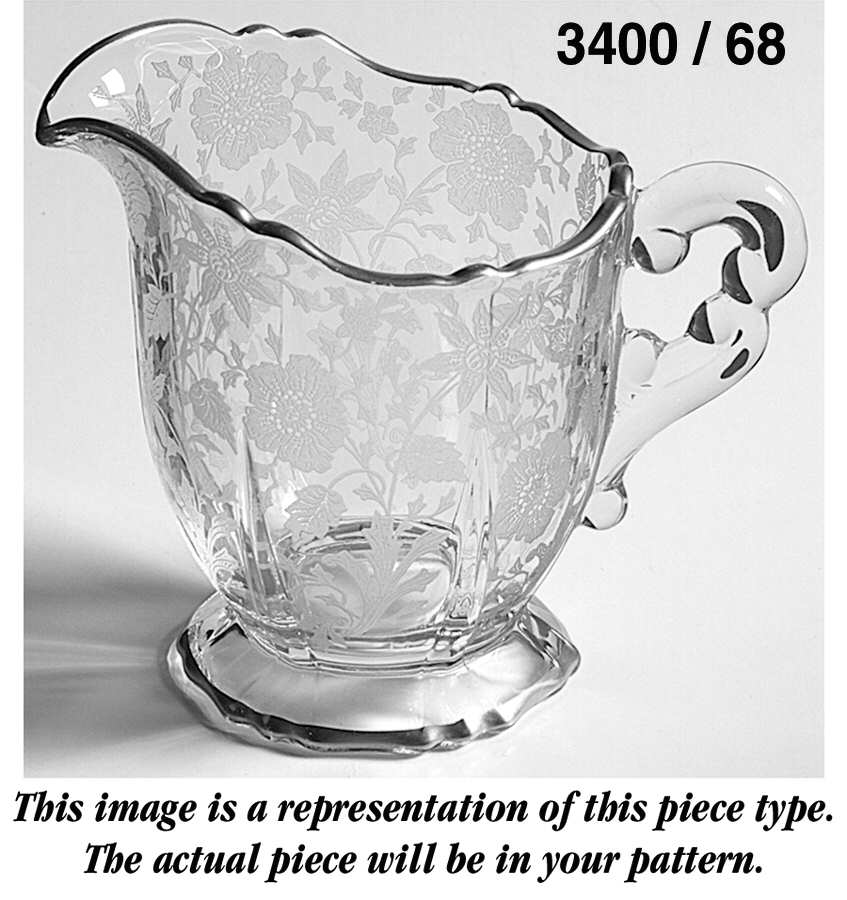 3400-1 3400/68 Footed Creamer by Cambridge-1