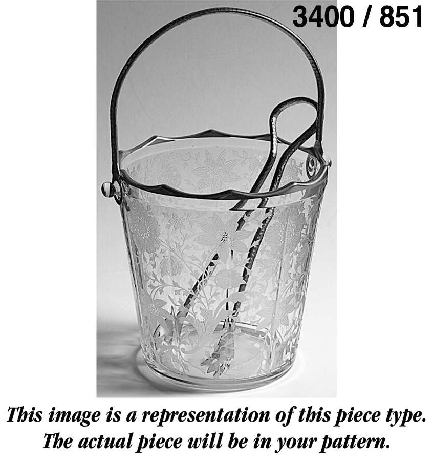 3400-1 3400/851 Ice Bucket with Handle and Tongs by Cambridge-1