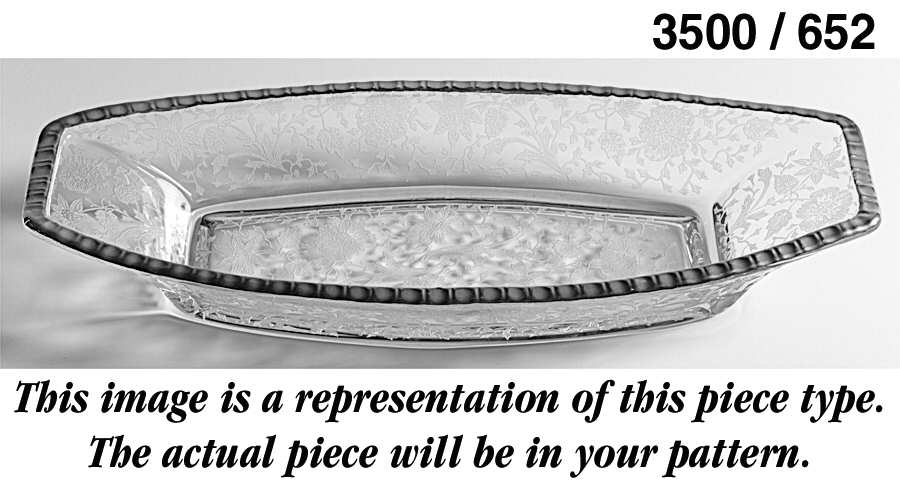 Gadroon Ruby Celery Dish (Shape 3500) by Cambridge-1