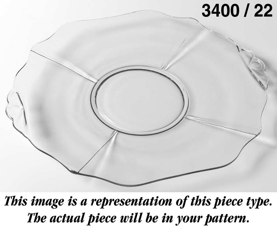 3400-1 10" 2 Handled Plate (Shape 3400) by Cambridge-1