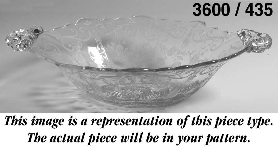 Martha Clear 10" Round 2 Handled Bowl (Martha/435) by Cambridge-1