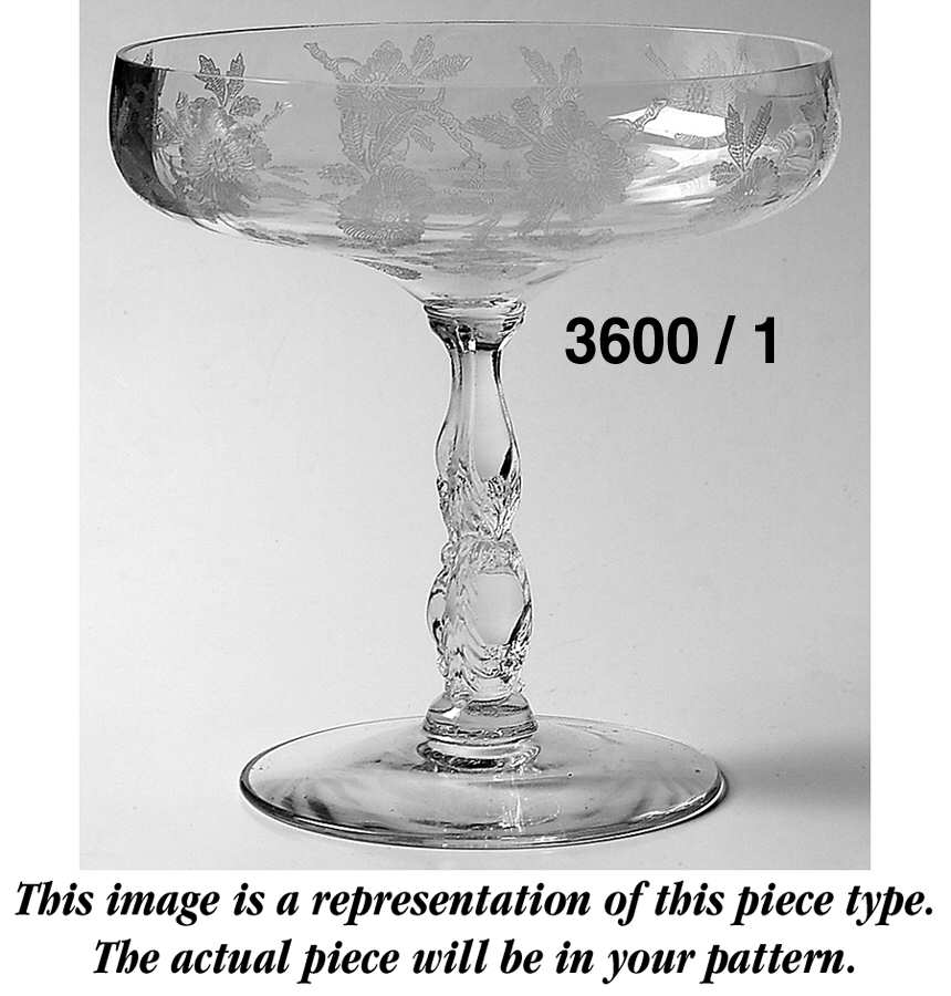 Martha Clear 3600/1 7" Height X 5" Width Tall Candy/Comport by Cambridge-1