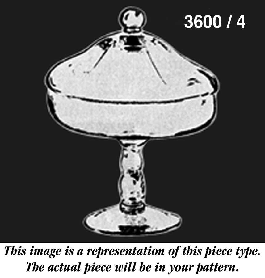 Blossom Time  3600/4 Low Candy/Comport & Lid by Cambridge-1
