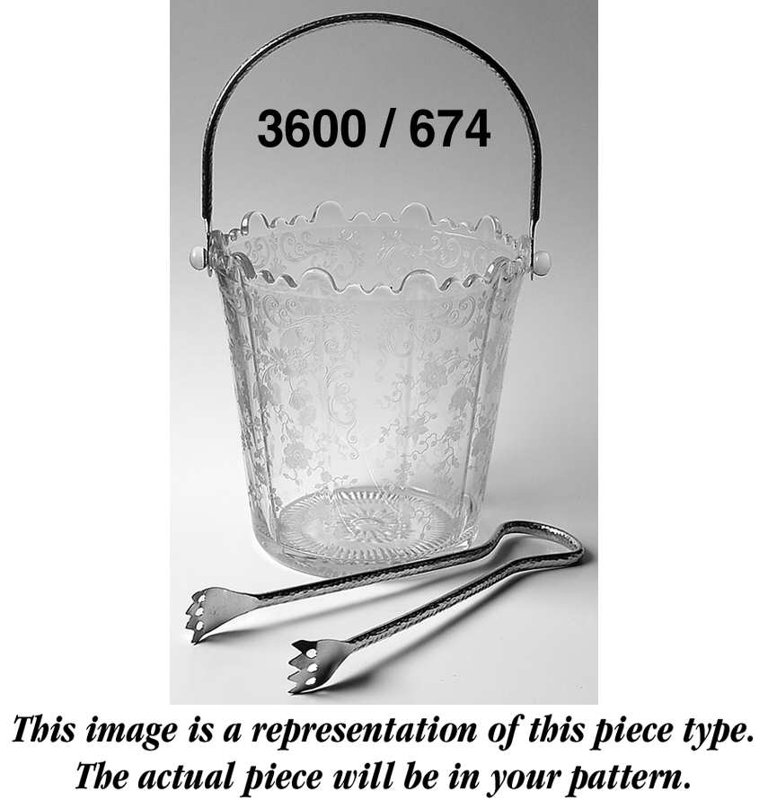 Martha Clear Martha/674 Ice Bucket with Handle and Tongs by Cambridge-1