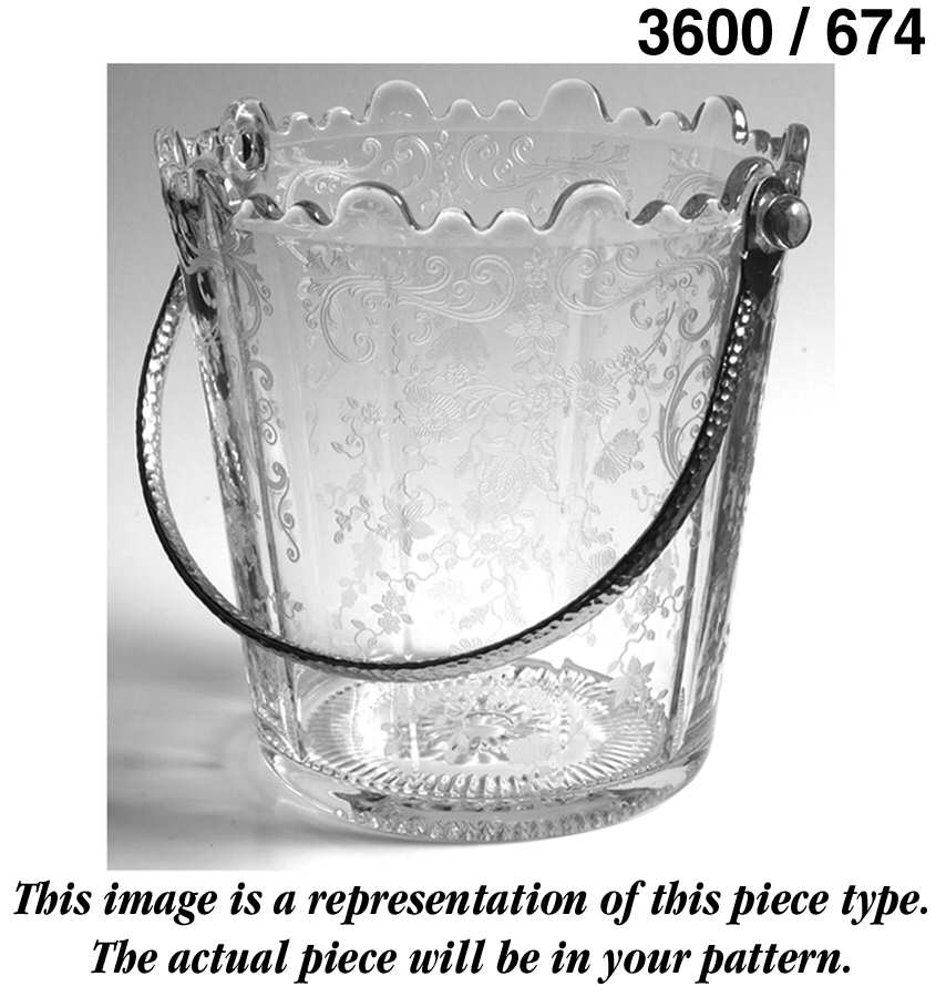 Blossom Time  Martha/674 Ice Bucket with Handle, No Tongs by Cambridge-1