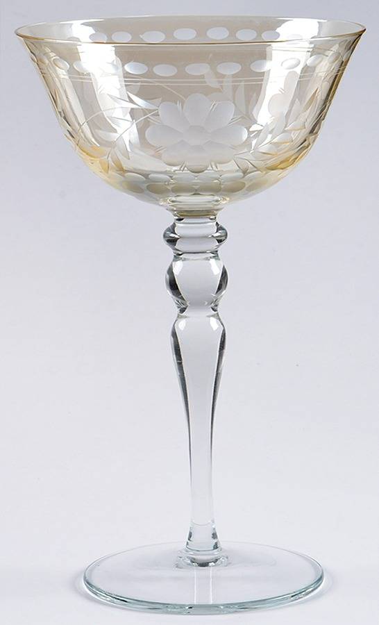 Antique Luster Topaz Champagne/Tall Sherbet by Royal Danube-1