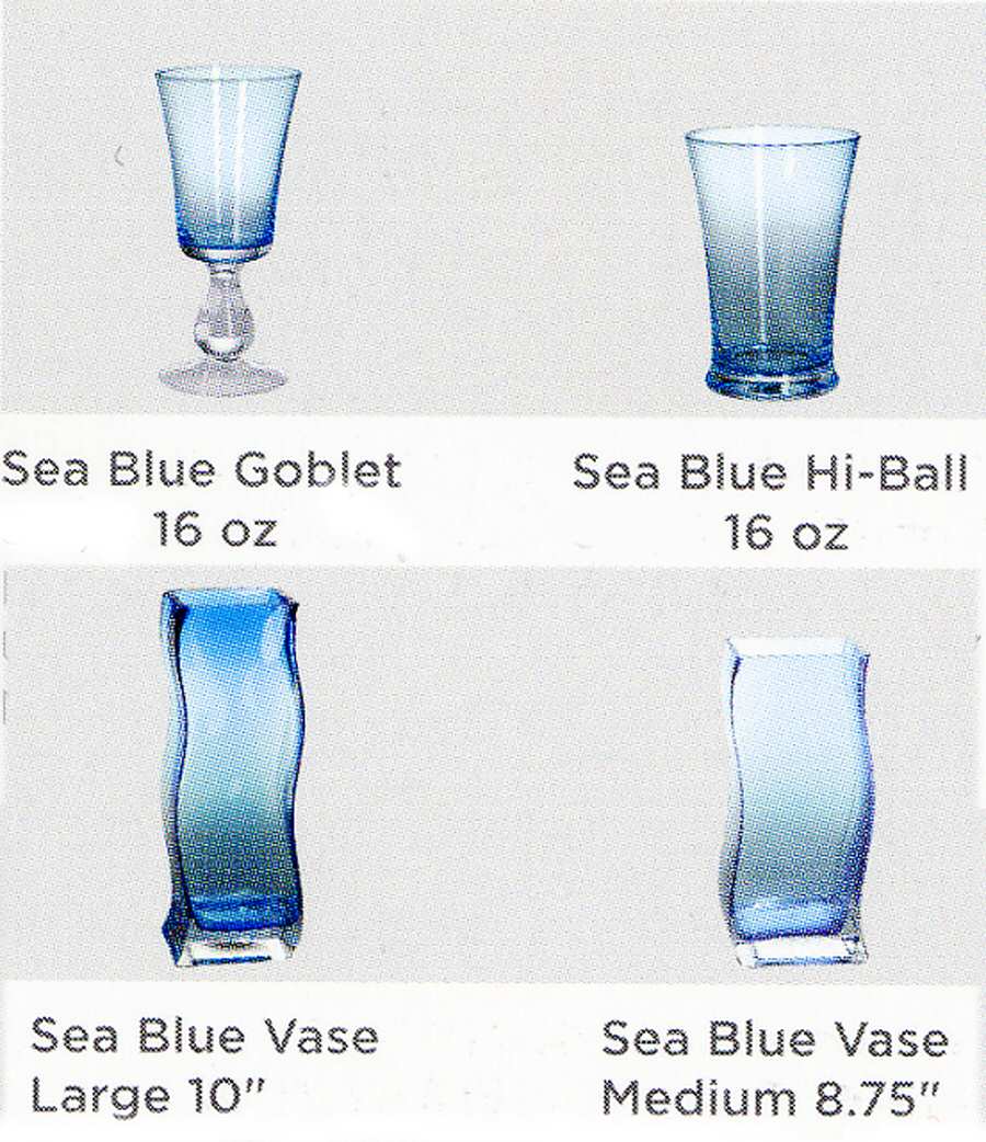 Lifestyle Essentials Sea Blue Water Goblet by Royal Doulton-1