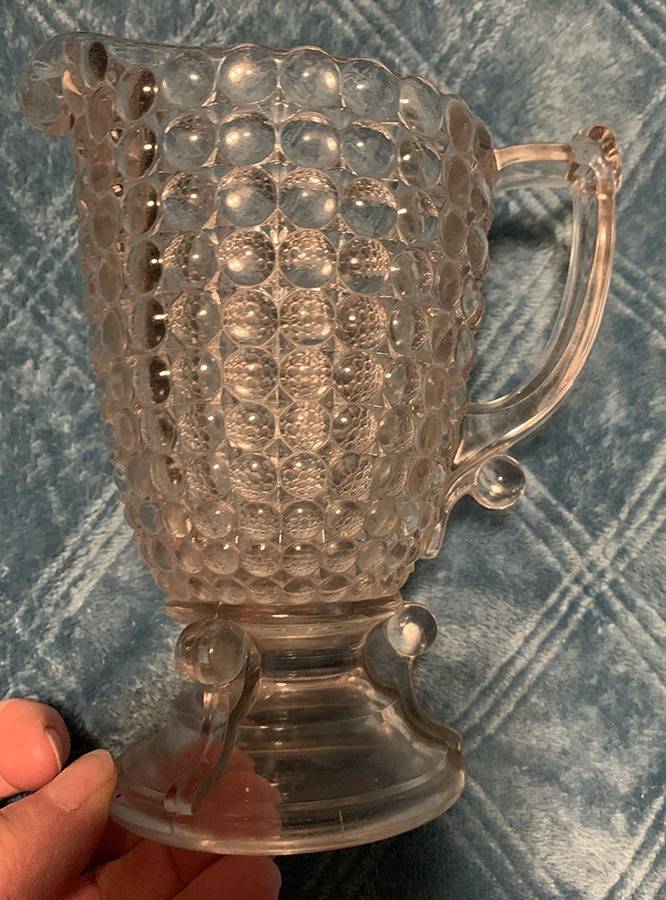Thousand Eye Clear Creamer by Richards & Hartley Glass Company-1