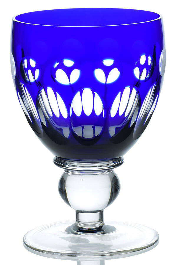 Bloomsbury Blue Water Goblet by Royal Scot Crystal-1