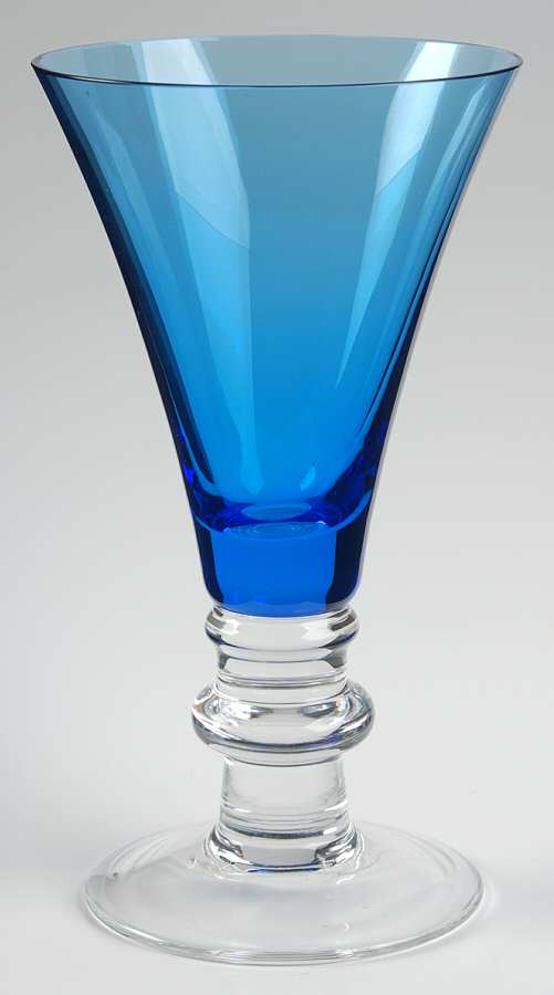 Society Blue Water Goblet by Royal Scot Crystal-1