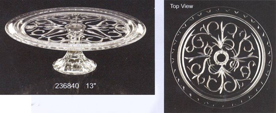 Jasmin 13" Diameter Cake Stand/Pedestal by Royal Crystal Rock-1