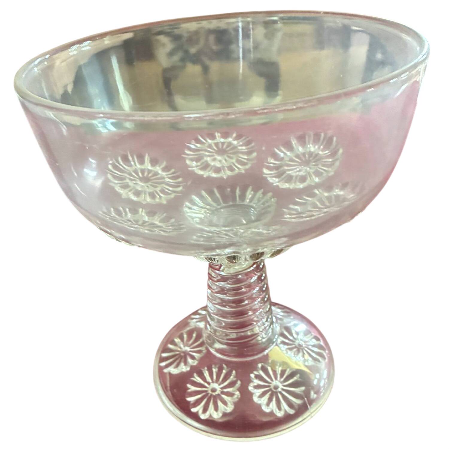 Double Daisy Round Compote (Height X Width) by Riverside-1