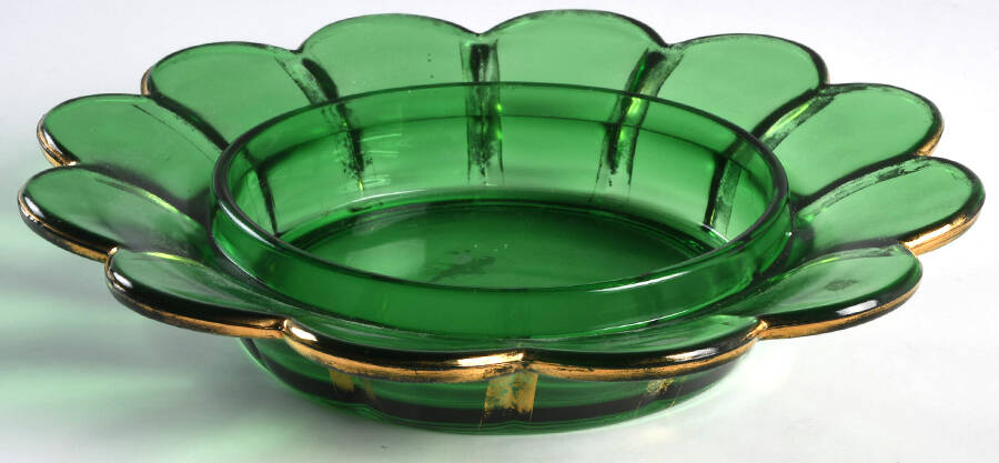 X Ray Green (Emerald) Round Butter Dish No Lid by Riverside-1