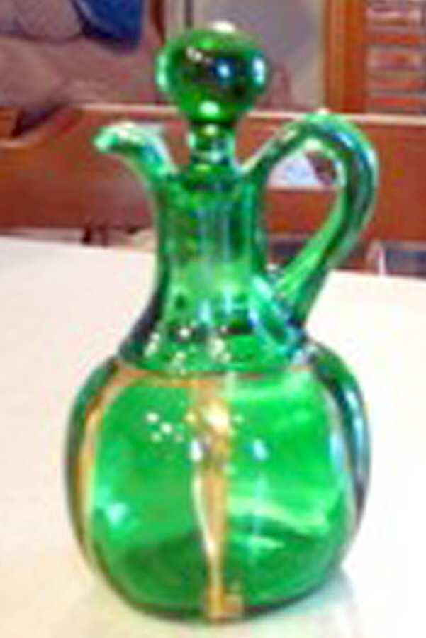 X Ray Green (Emerald) Cruet & Stopper by Riverside-1