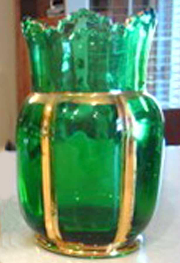 X Ray Green (Emerald) Celery Vase by Riverside-1