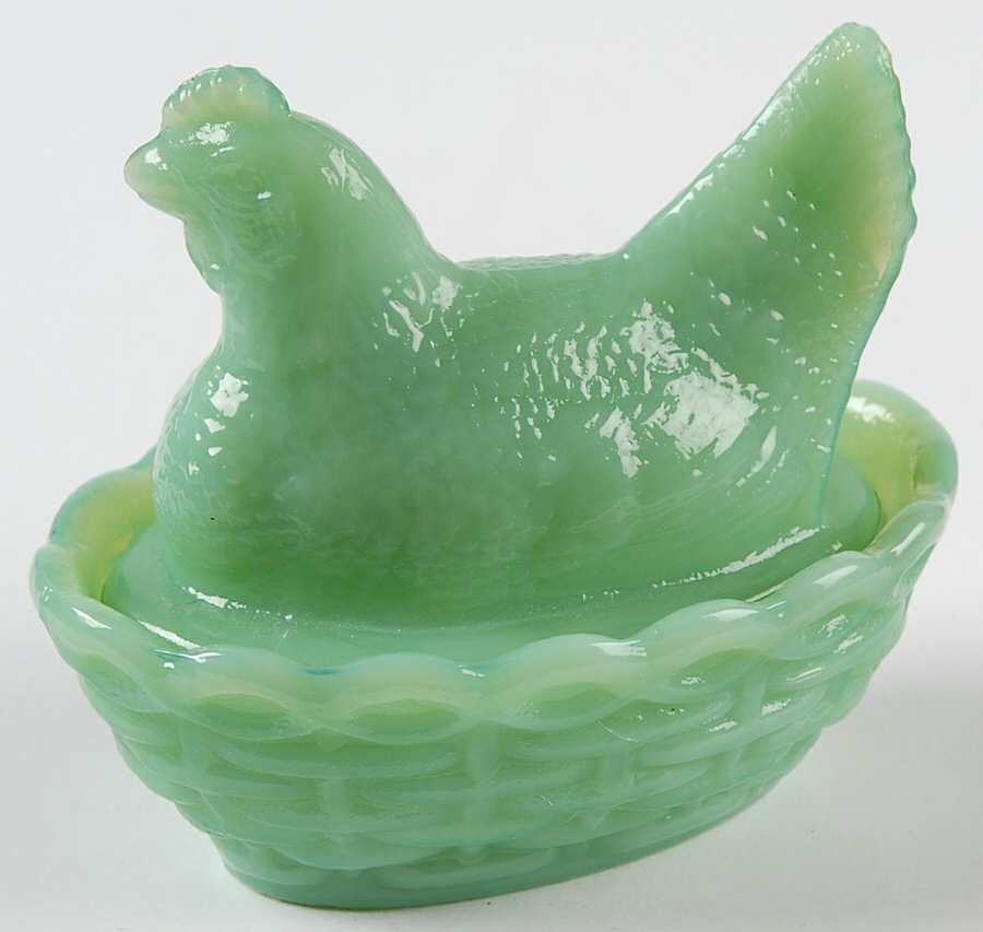 Animals & Figurines 3" Hen on Nest by Rosso Glass-1