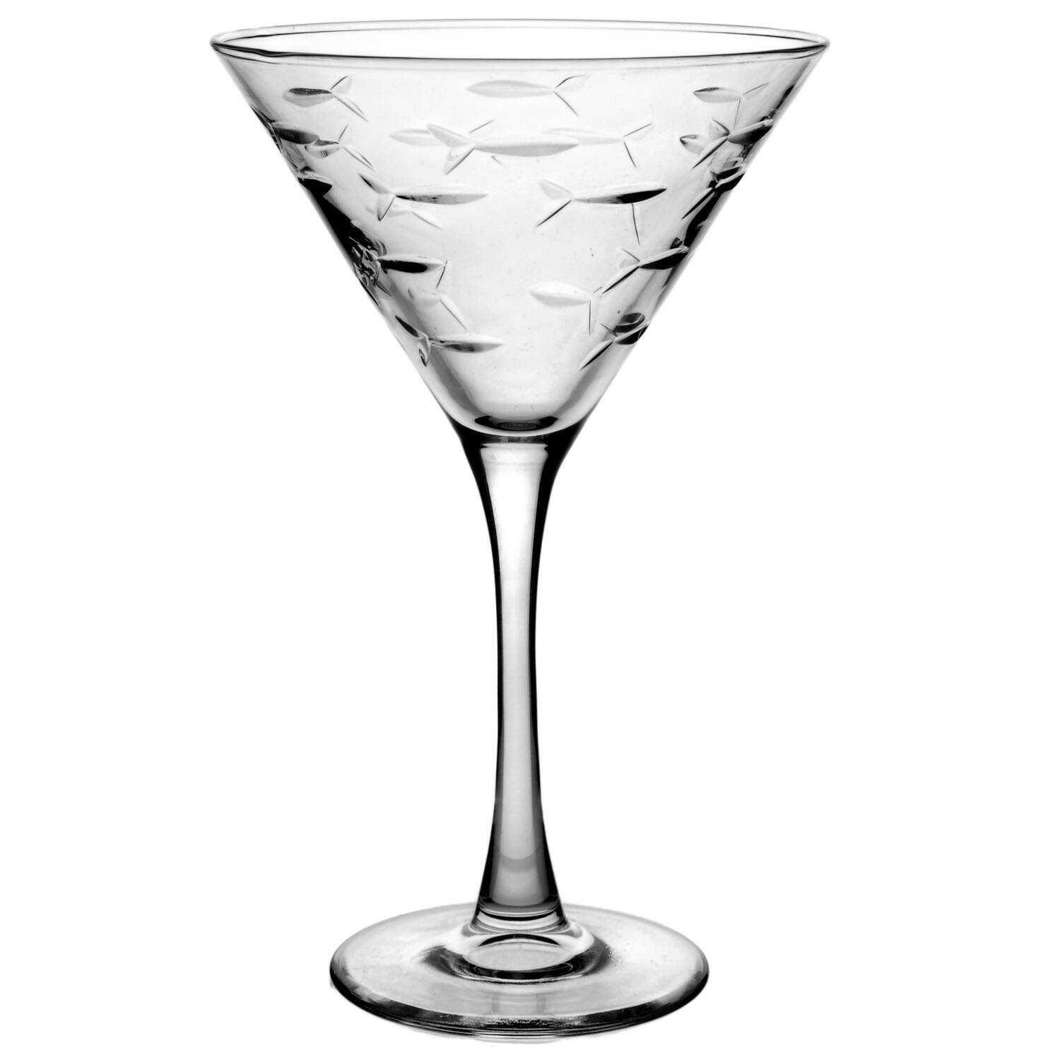 School of Fish Martini Glass by Rolf Glass-1