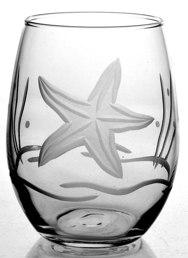 Starfish Red Flat Red Wine Tumbler by Rolf Glass-1