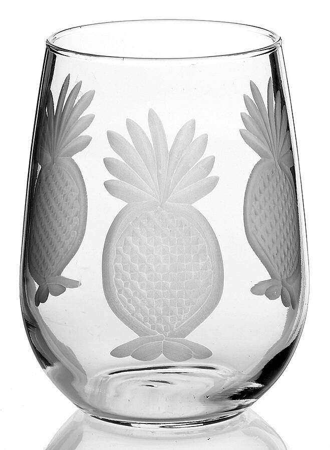 Pineapple White Tumbler Flat Wine by Rolf Glass-1