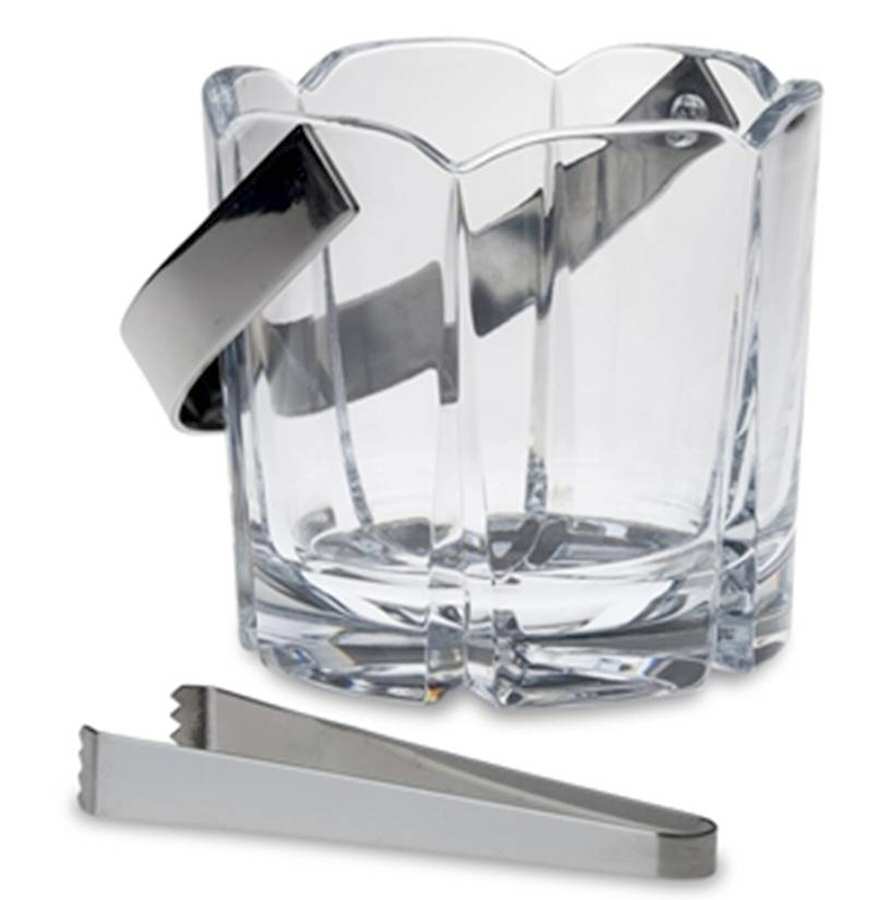 Tulipe Ice Bucket with Detachable Handle and Tongs by Reed & Barton-1