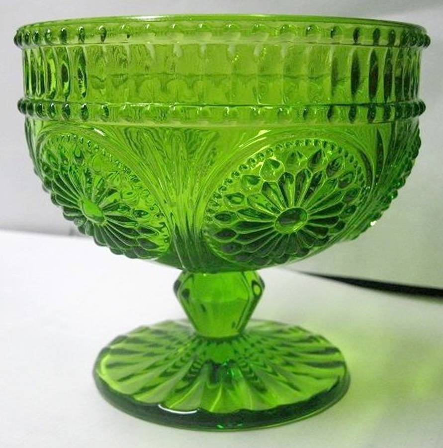 Parisian Green Champagne/Tall Sherbet by Rosanna Inc Glass-1