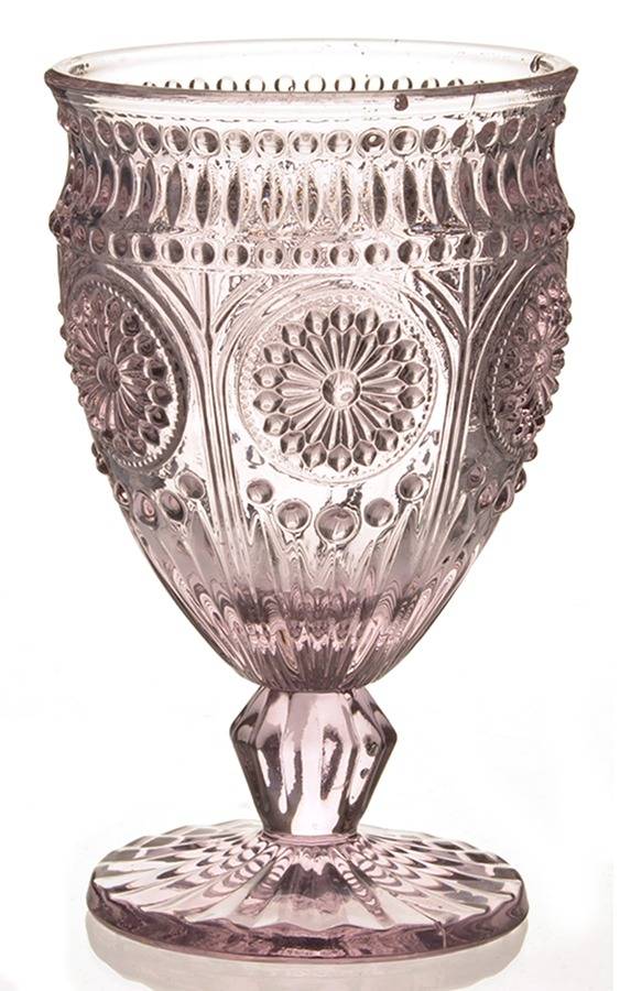 Parisian Pink Water Goblet by Rosanna Inc Glass-1