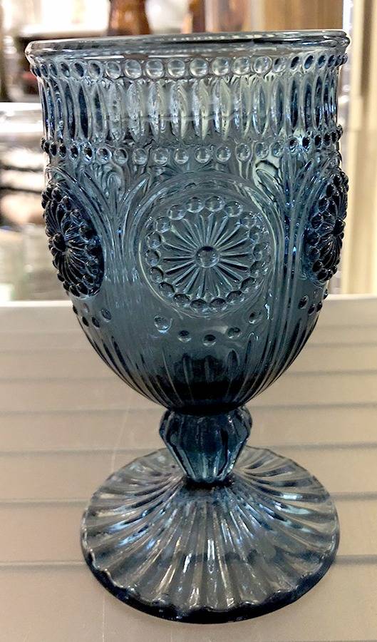 Parisian Blue Water Goblet by Rosanna Inc Glass-1
