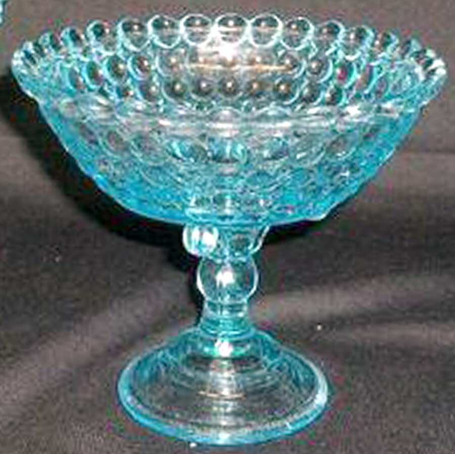 Thousand Eye Blue Compote No Lid by Richards & Hartley Glass Company-1