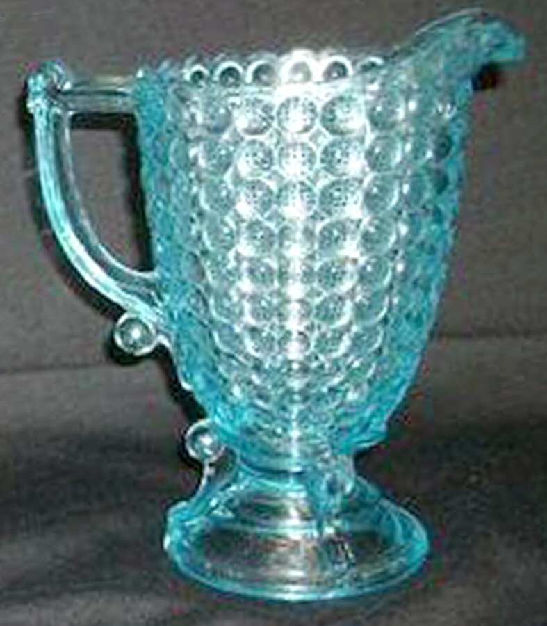 Thousand Eye Blue Creamer by Richards & Hartley Glass Company-1