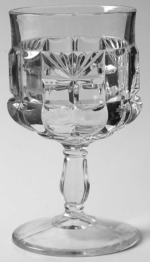 Oregon Clear Water Goblet by Richards & Hartley Glass Company-1