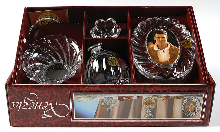 Venezia (3 Pc) Beauty Set (Perfume,Trinket Box,Oval Frame) by Royal Crystal Rock-1