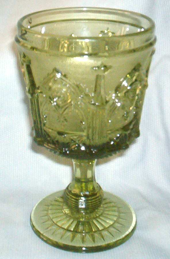 Sable Arche Avocado Green Water Goblet by Red Cliff-1