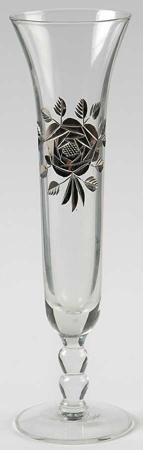 Rhodora Rose (Platinum Encrusted) 8" Flower Vase by Ransgil-1