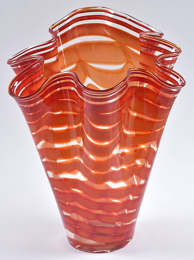 Art Glass 13" Flower Vase by Royal Gallery-1