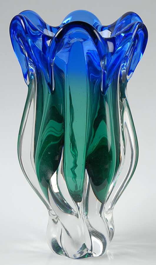 Art Glass 9" Flower Vase by Royal Gallery-1