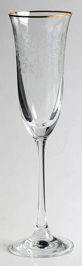 Old Country Roses (Etched, Gold Trim) Fluted Champagne by Royal Albert-1