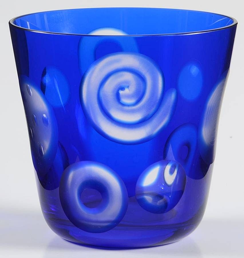 Marjorie 7 Oz Cobalt Blue Flat Tumbler by Carl Rotter Lubeck-1