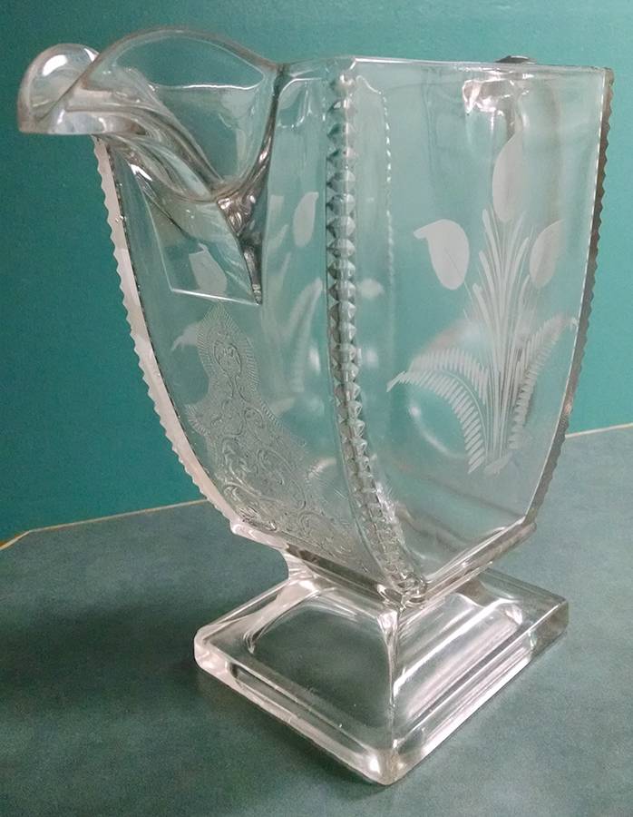 Jersey Lily Clear (Cut 1) Pitcher by Riverside-1
